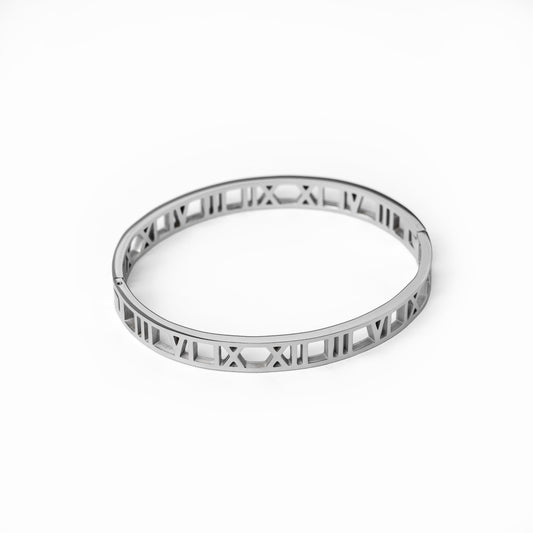 Hohlziffern Armband Silber – Vorderansicht