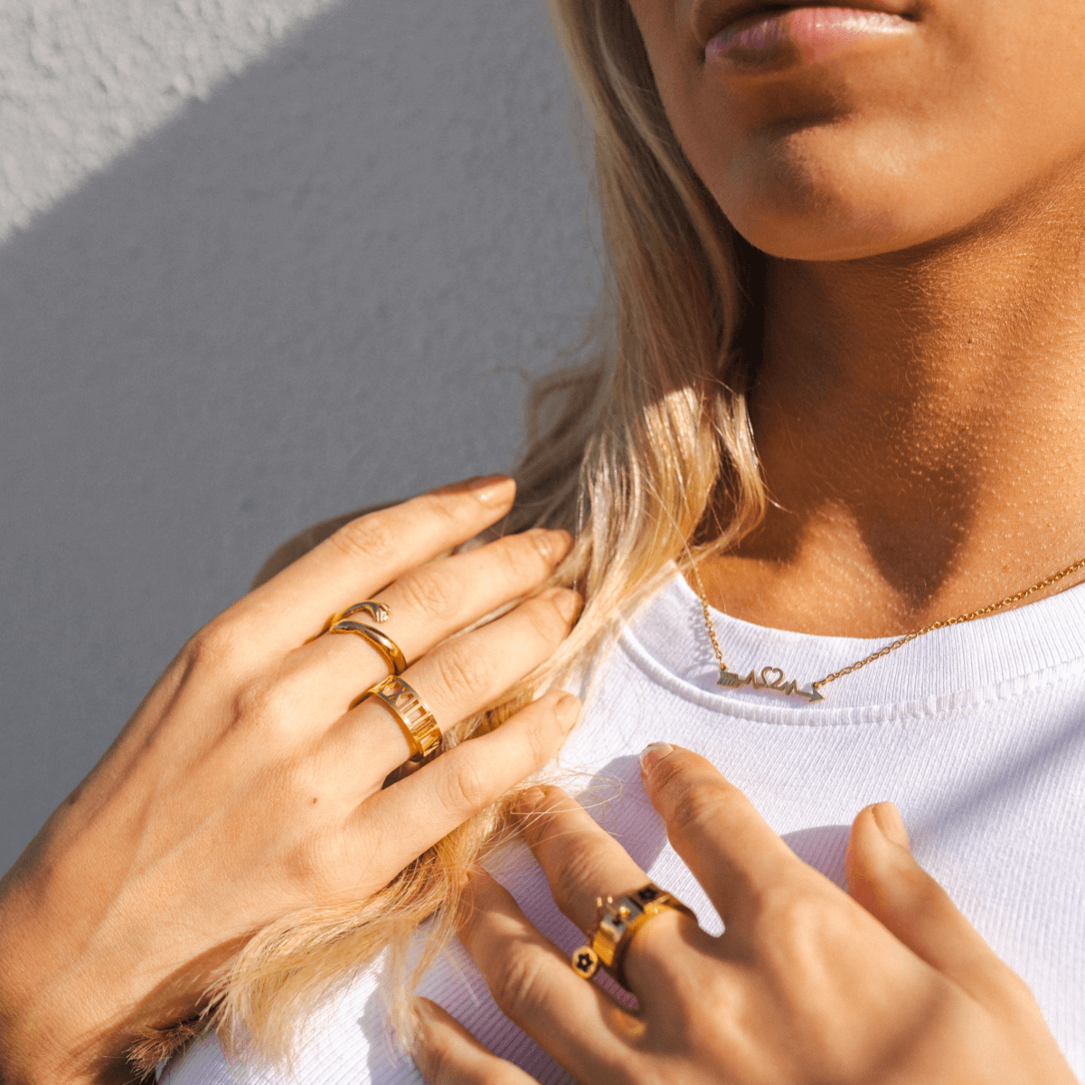 Detailaufnahme des Hollow Numerals Rings