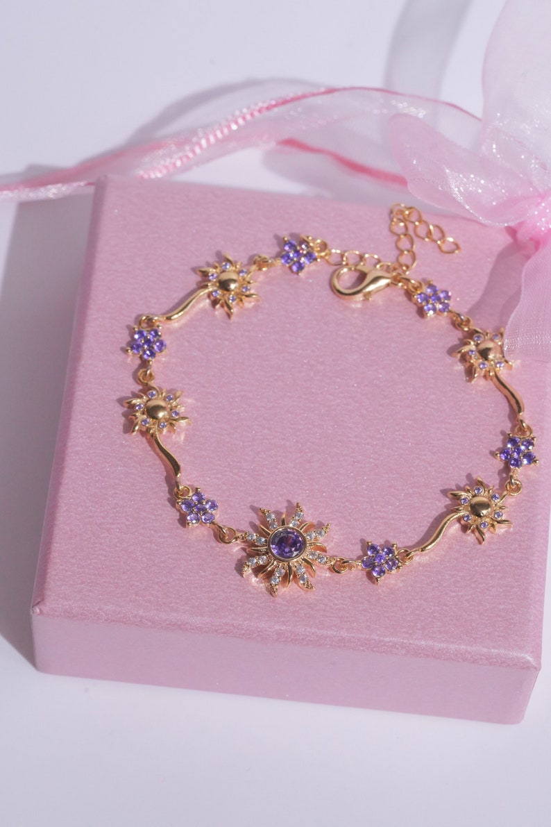 Purple Sunflower Bracelet – Rapunzel