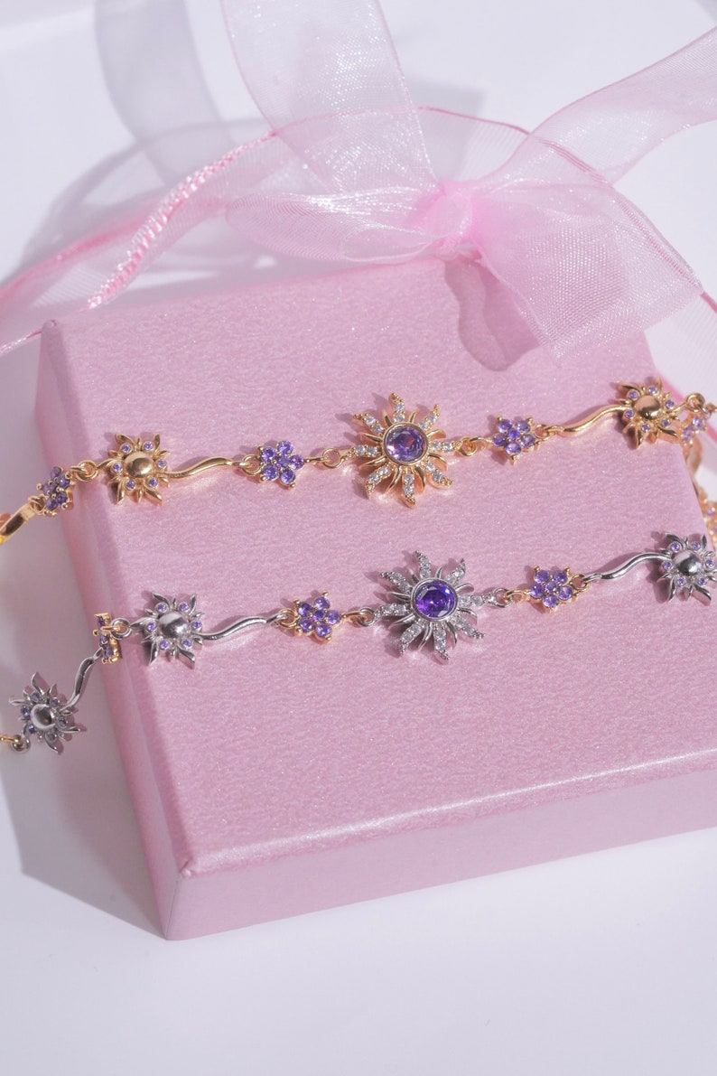 Purple Sunflower Bracelet – Rapunzel
