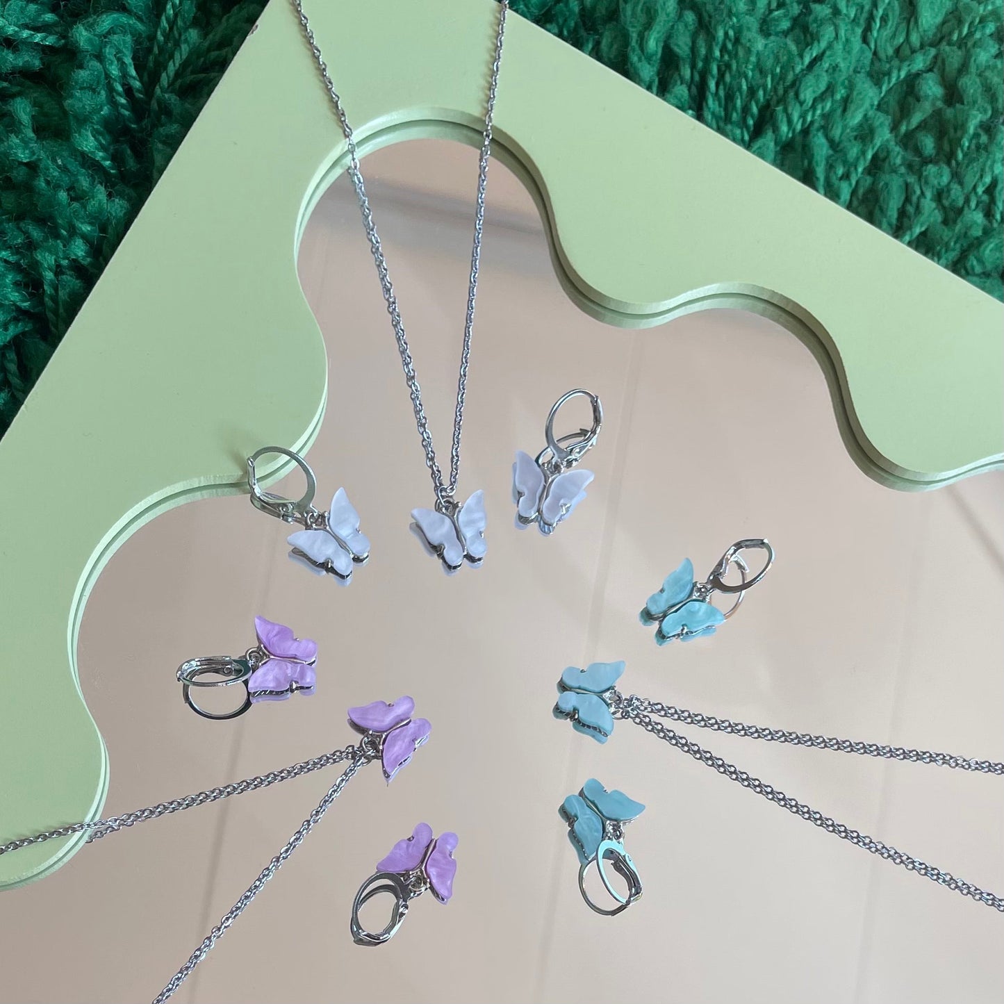 Silver 90's Chic Butterfly Set
