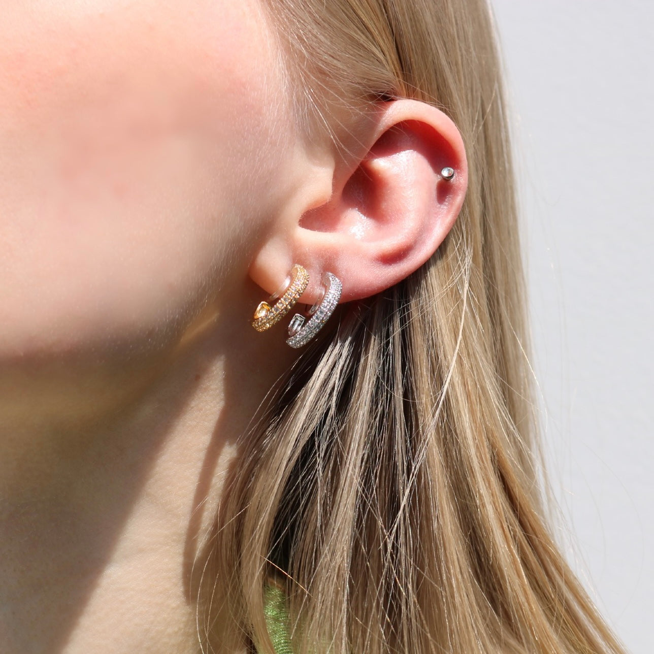 Sparkly Hoop Earrings