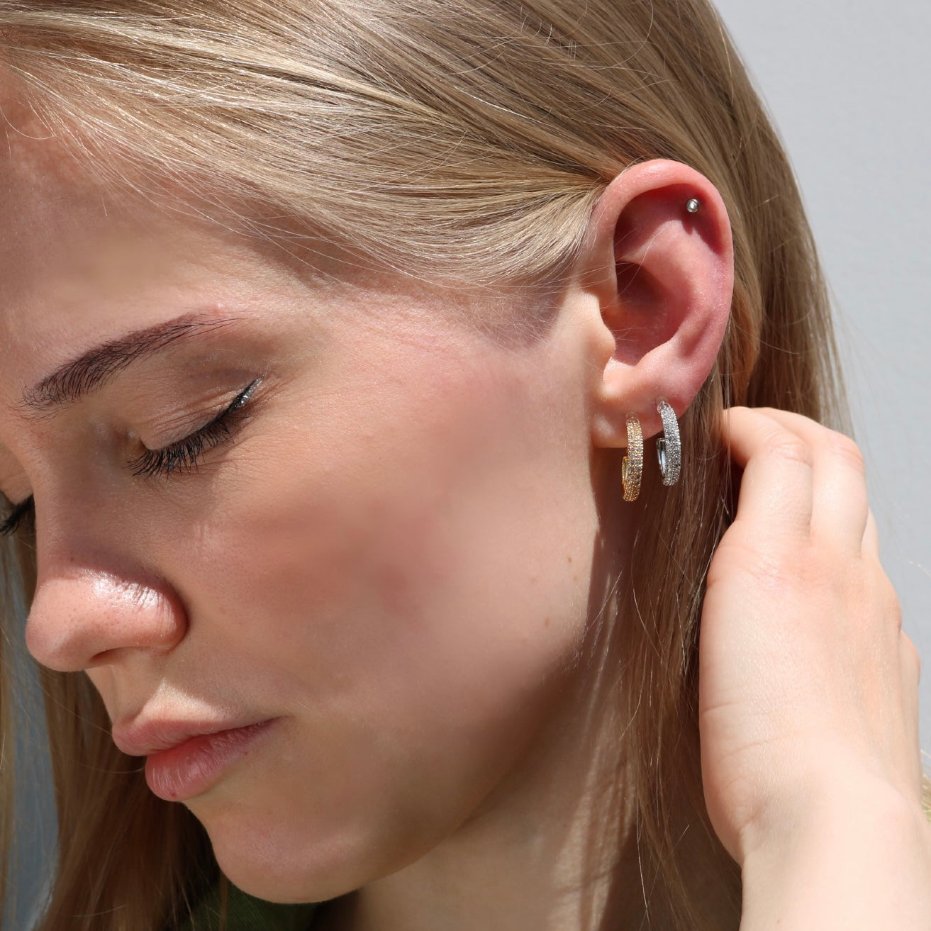 Sparkly Hoop Earrings