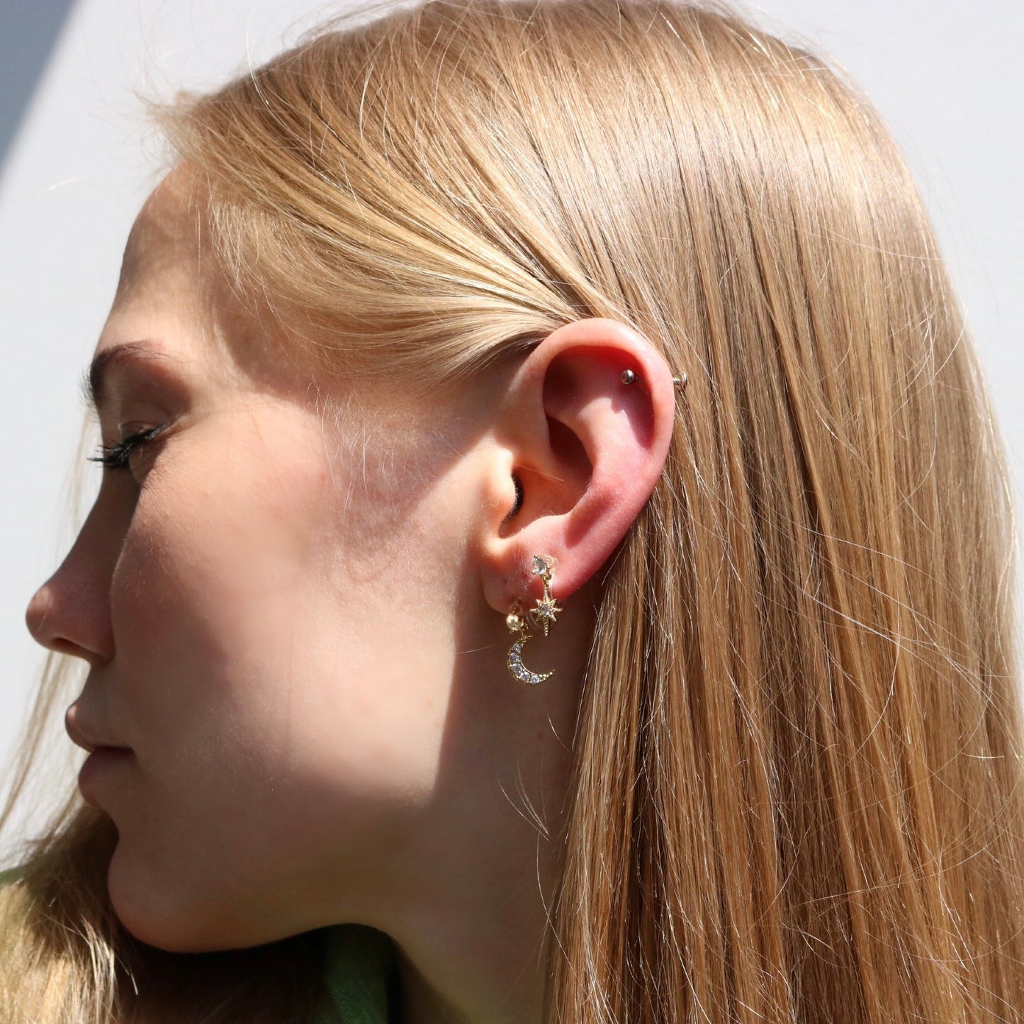 Moon & Star Clip On Earrings