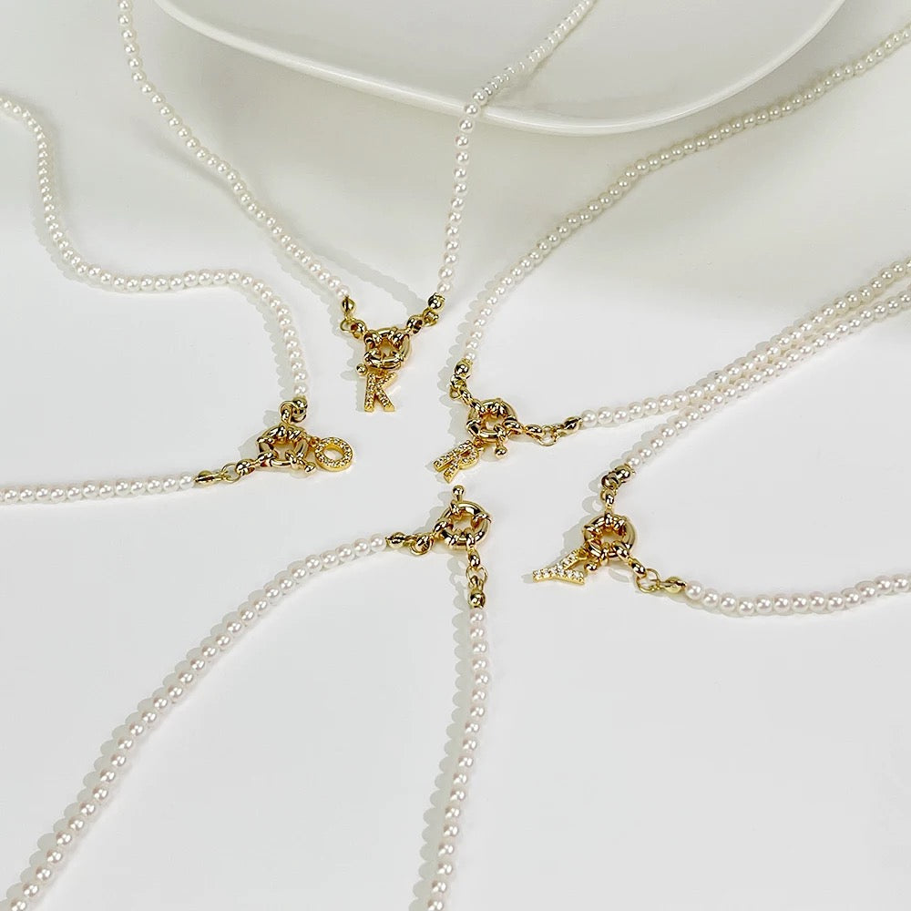 Pearl Initial (Gold & Silver)