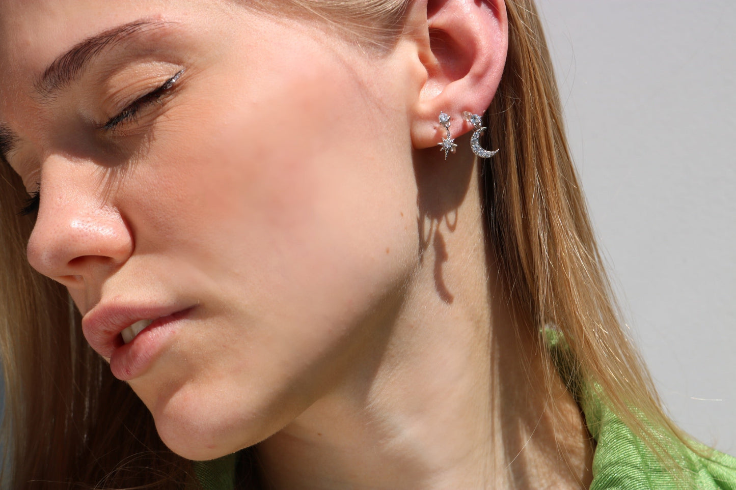 Moon & Star Clip On Earrings