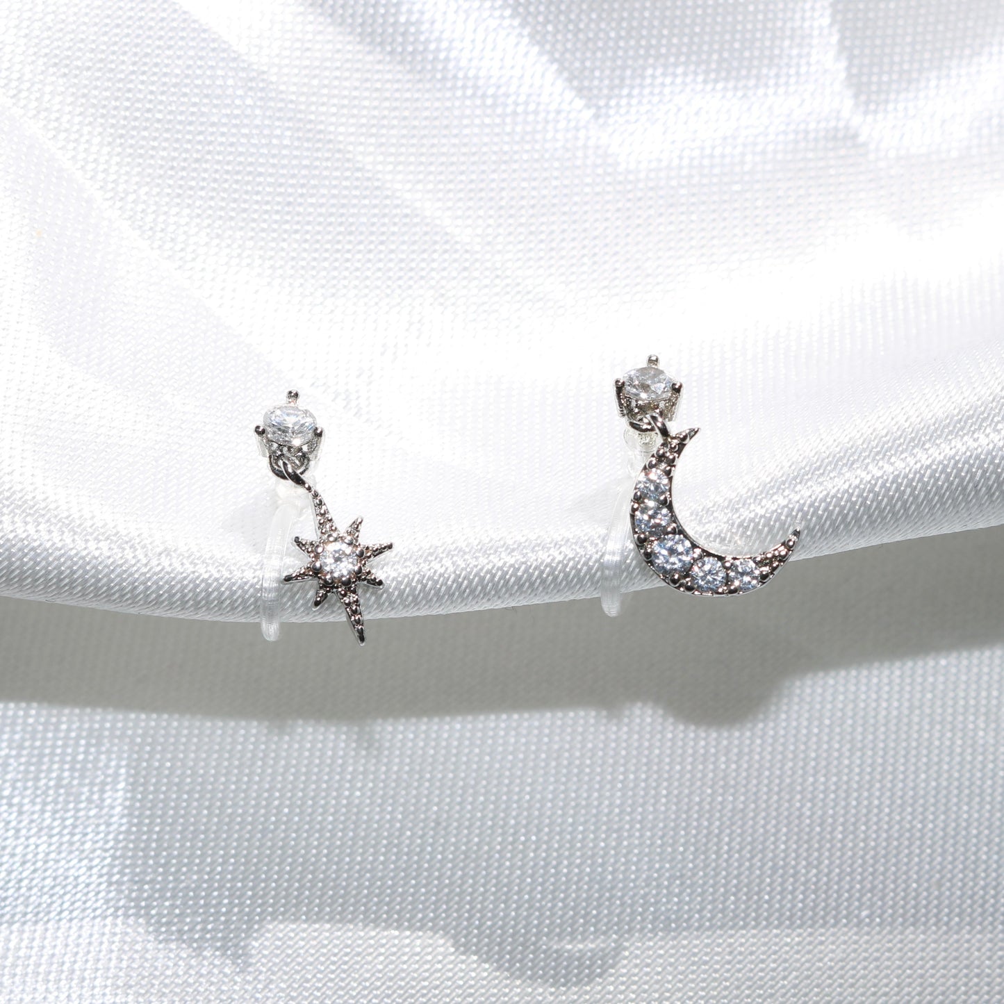 Moon & Star Clip On Earrings