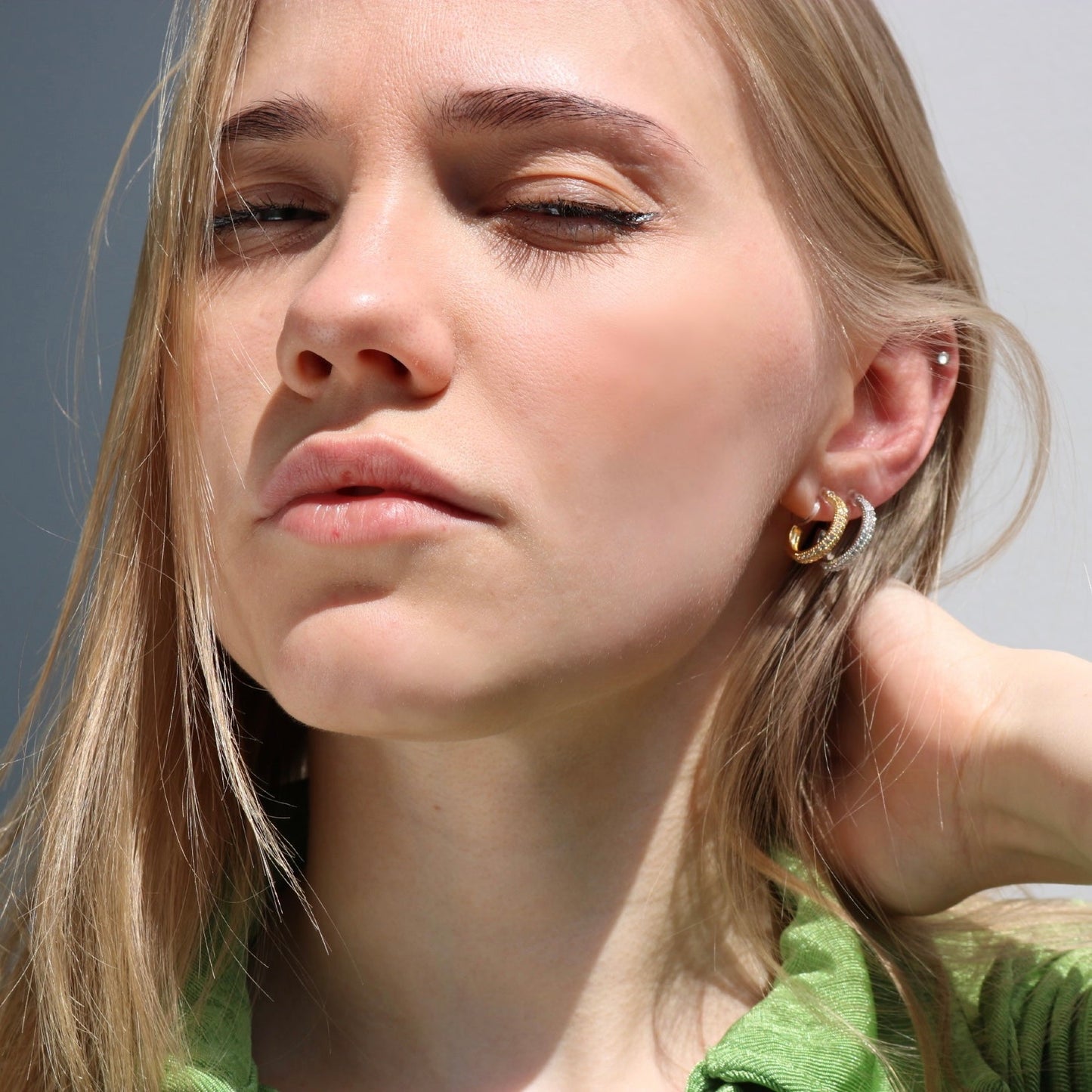 Sparkly Hoop Earrings