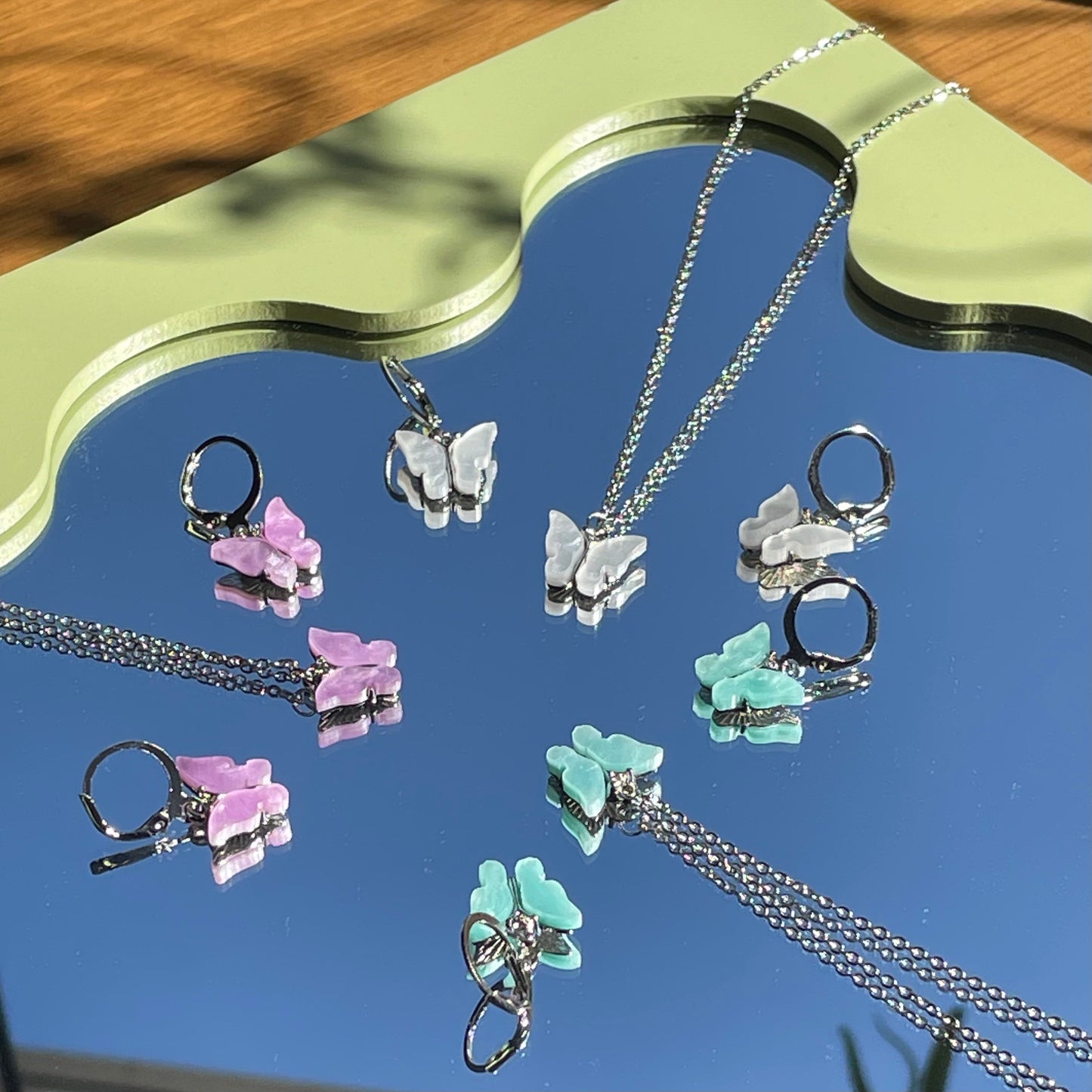 Silver 90's Chic Butterfly Set