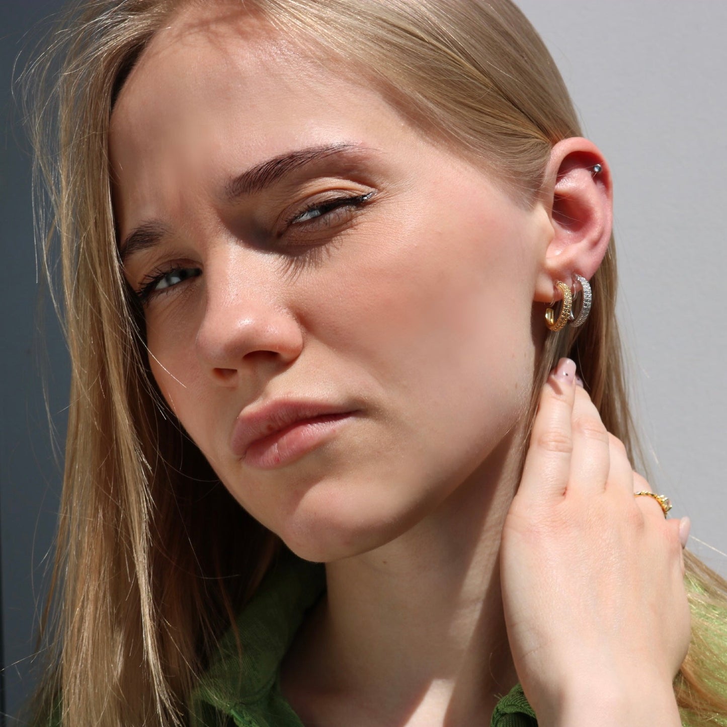 Sparkly Hoop Earrings