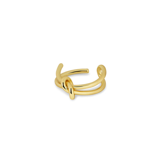 Intertwine Verstellbarer Ring Gold – Vorderansicht
