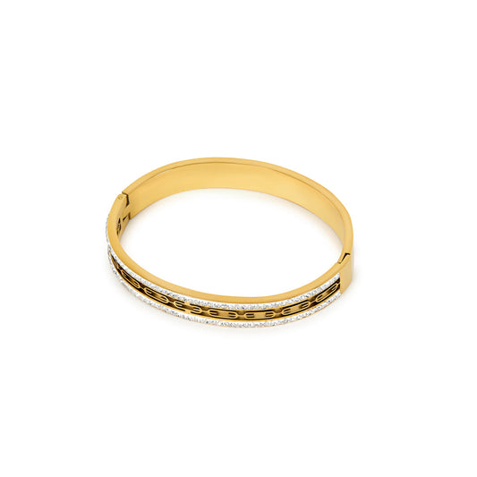 Ivy Stein Armreif Gold – Vorderansicht