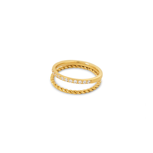 Larissa Layered Ring Gold – Vorderansicht