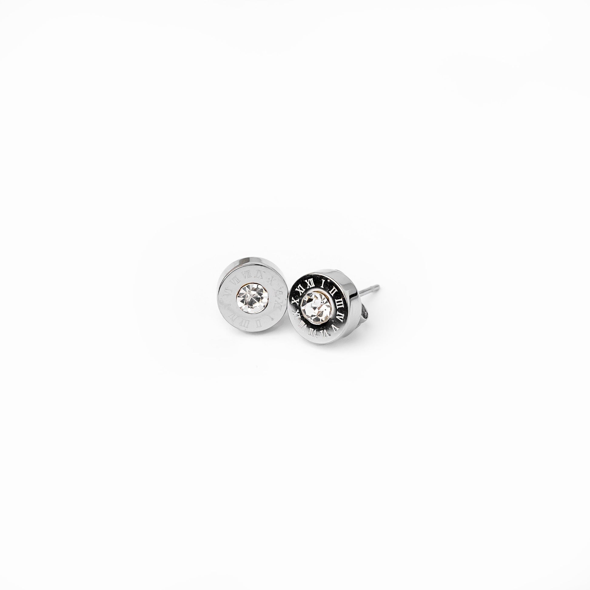 Latin Stone Ohrstecker Silber – Vorderansicht