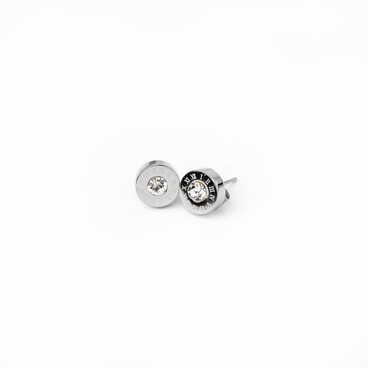 Latin Stone Ohrstecker Silber – Vorderansicht