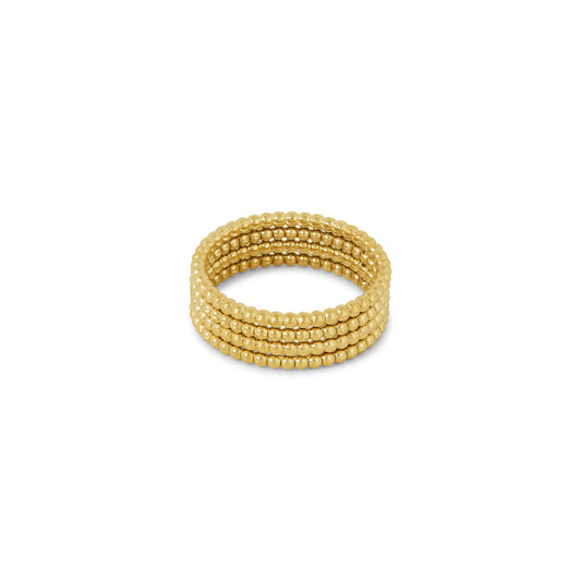 Layered Beads Fidget Ring Gold – Vorderansicht