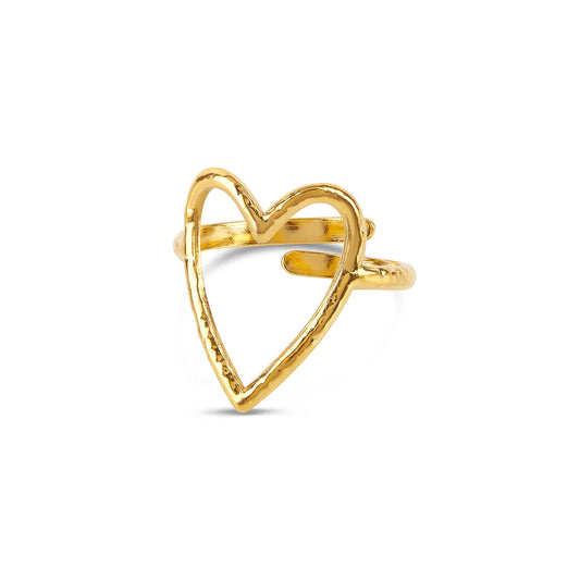 Love Halo Ring Gold – Vorderansicht