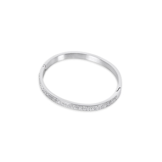 uxe Stein Armreif Silber – Vorderansicht