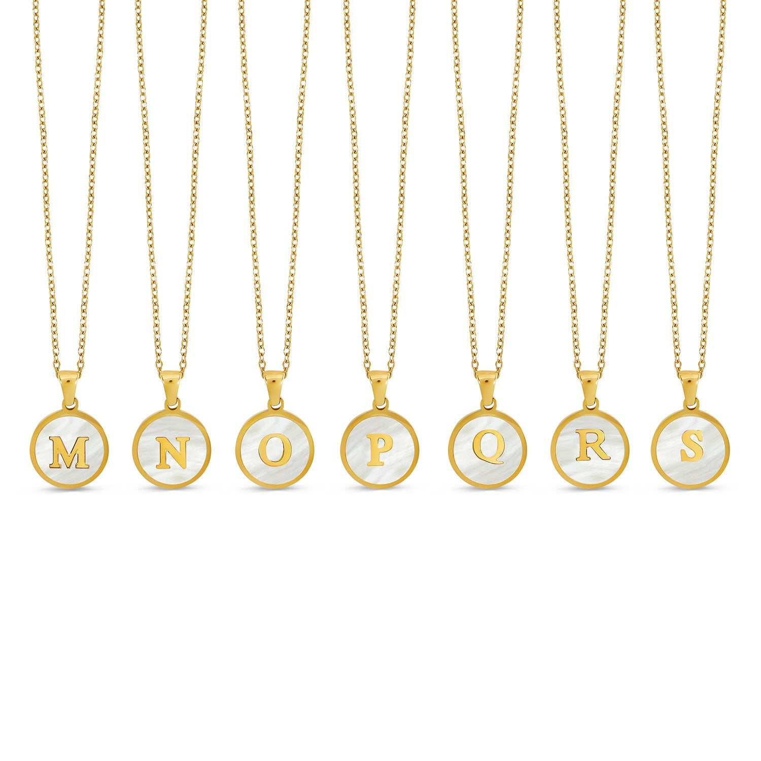 Marble Initial Halskette Gold in Geschenkbox