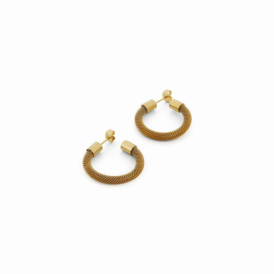 Mesh Creolen Gold – Vorderansicht