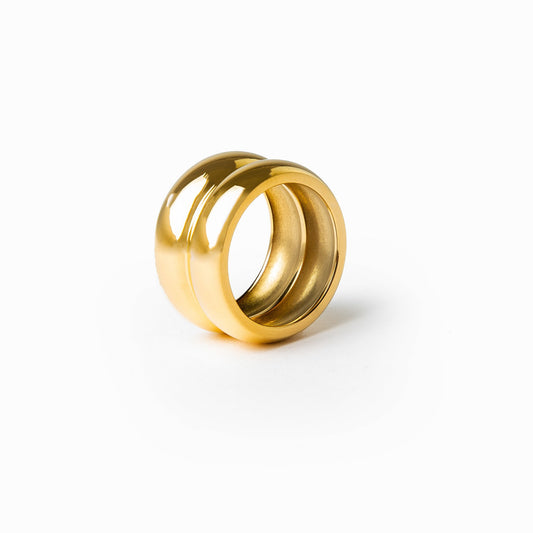 Metera Chunky Ring Gold – Vorderansicht