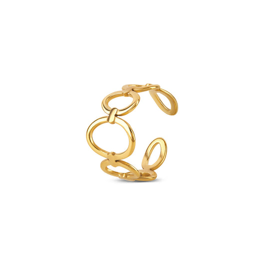 Oval Muse Ring Gold – Vorderansicht