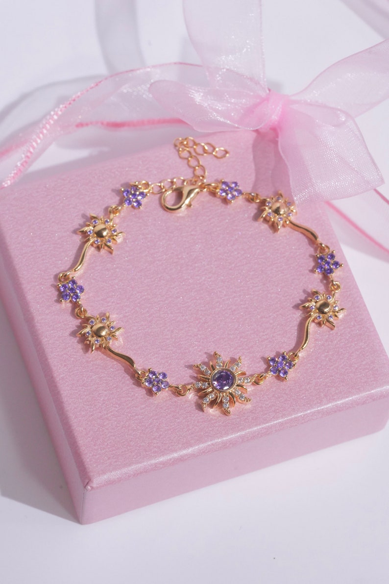 Purple Sunflower Bracelet – Rapunzel
