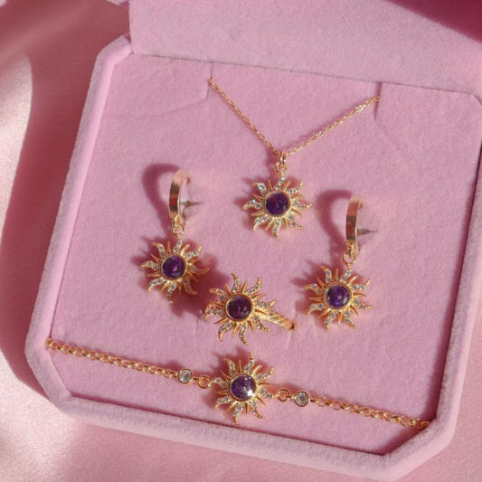 Rapunzel Sun Jewelry Set – 4 Piece 925 Silver Collection