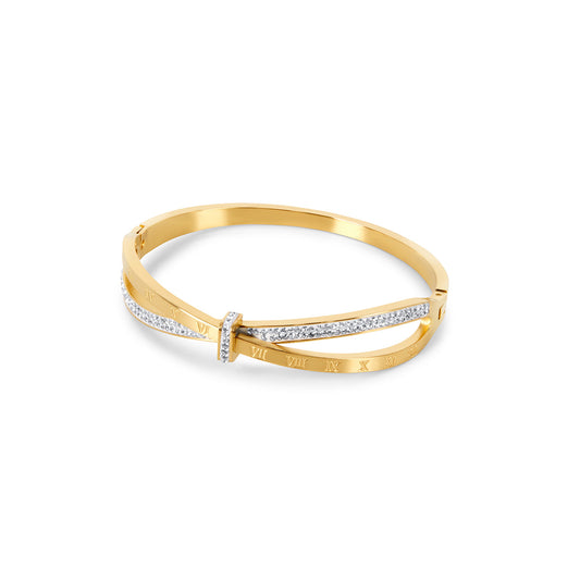 Riviera Armreif Gold – Vorderansicht