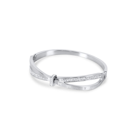 Riviera Armreif Silber – Vorderansicht