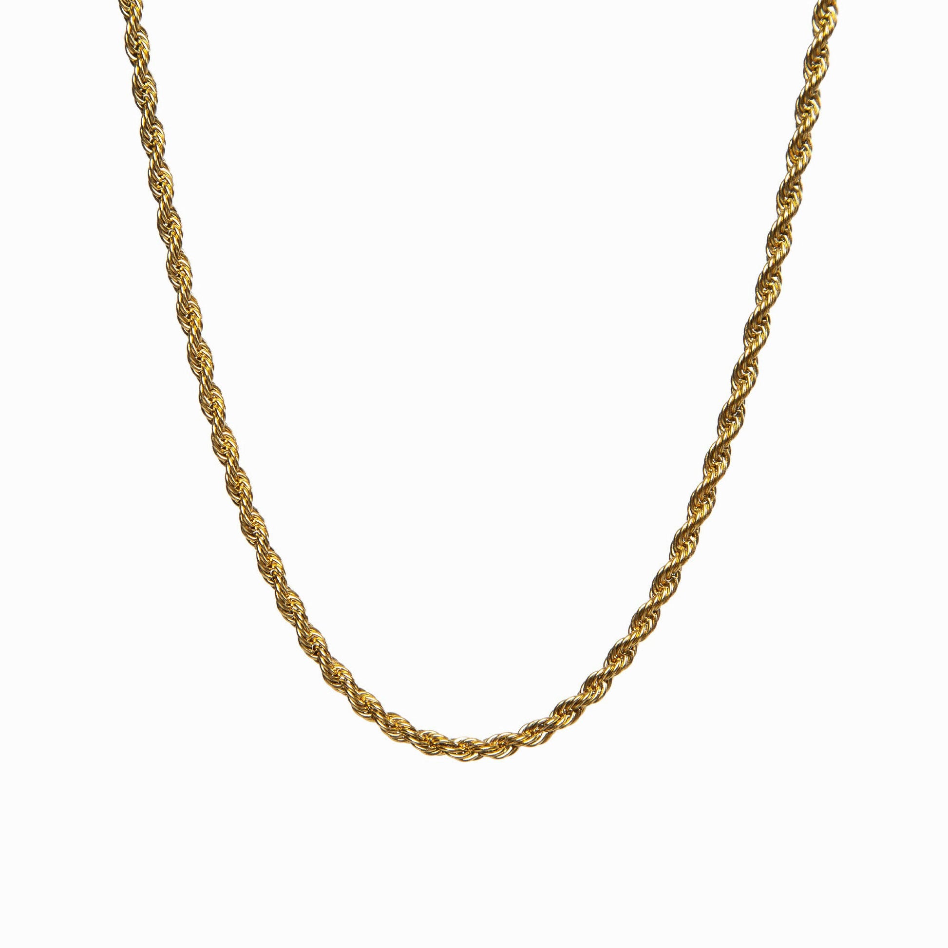 Rope Chain Halskette Gold – Vorderansicht