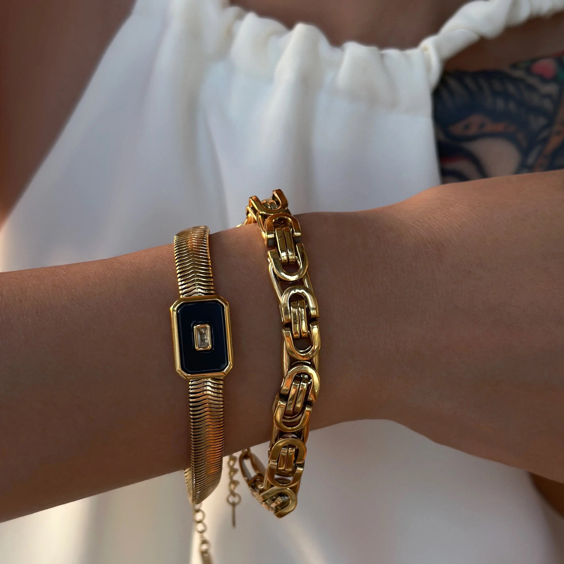 Minimalist waterproof bracelet – Santorini snake chain – Loveness