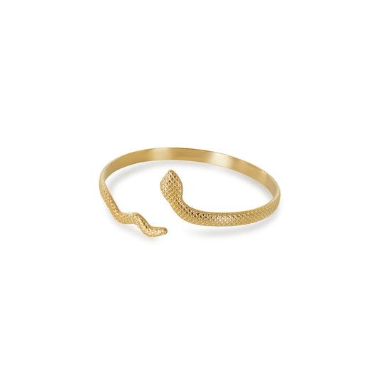 Schlangen Armreif Gold – Vorderansicht