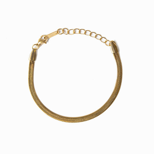 Schlangenarmband Gold – Vorderansicht