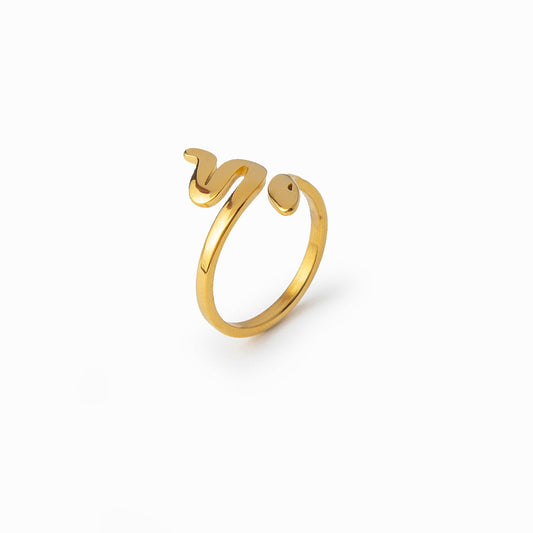 Schlangenring Gold – Vorderansicht