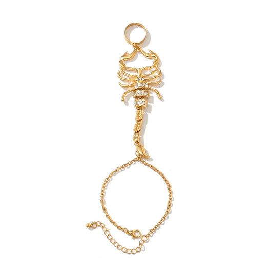 Scorpion bracelet styled as part of a Halloween outfit