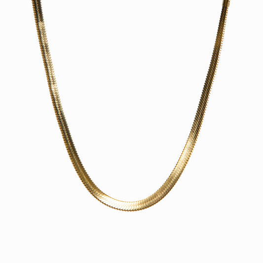 Snake Chain Halskette Gold – Vorderansicht