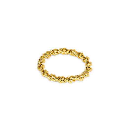 Spiral-Kettenring Gold – Vorderansicht