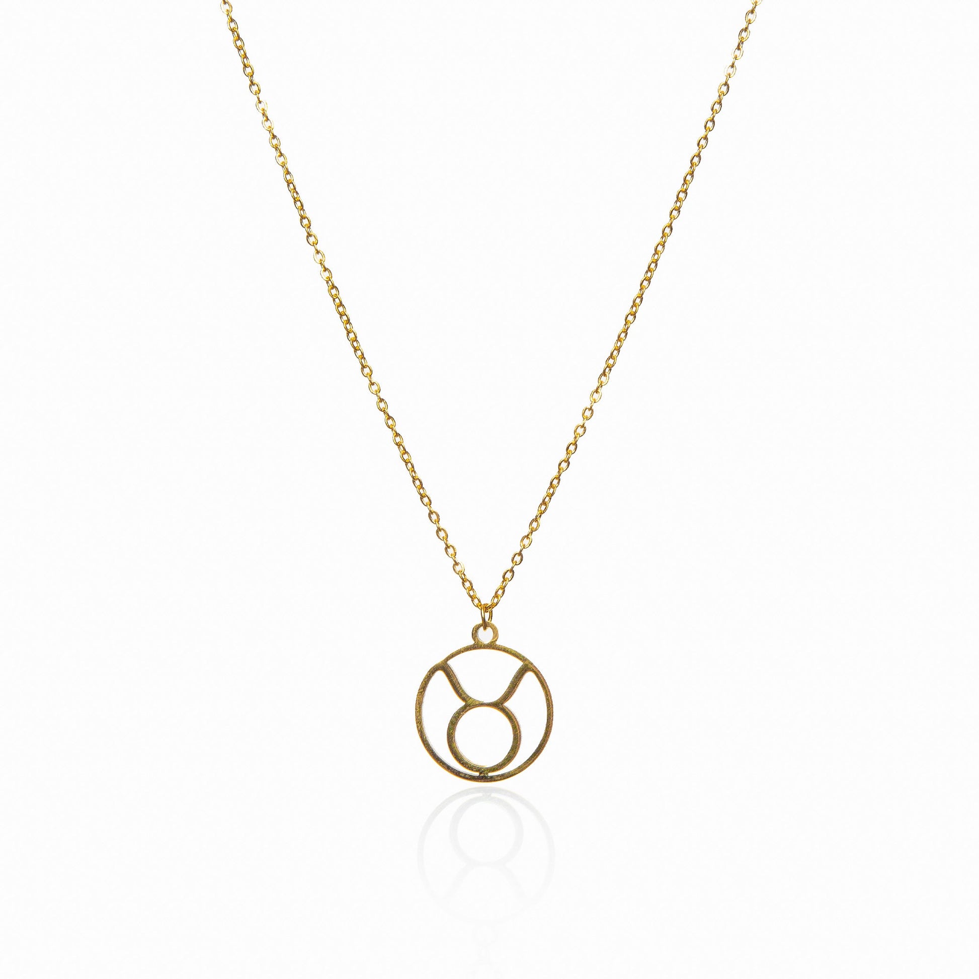Detailaufnahme der Star Sign Pendant Halskette Gold