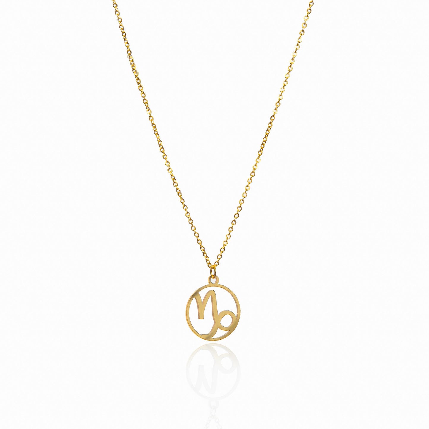 Star Sign Pendant Halskette Gold – Vorderansicht