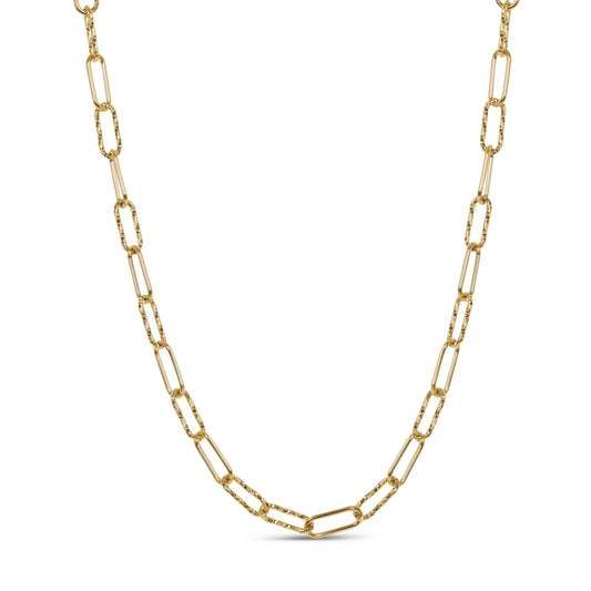 Starre Gliederkette Halskette Gold – Vorderansicht
