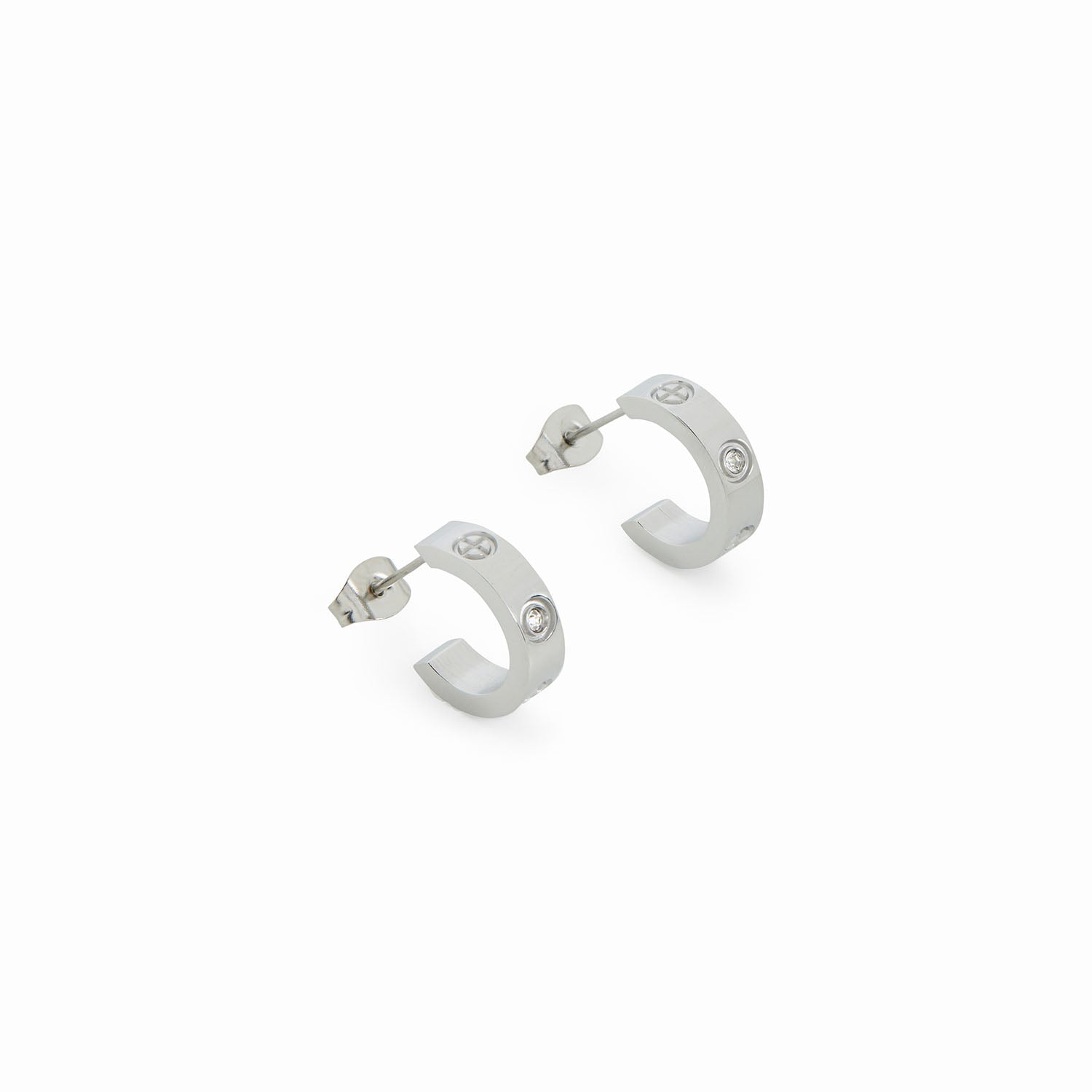 Stein Ohrringe Silber – Vorderansicht