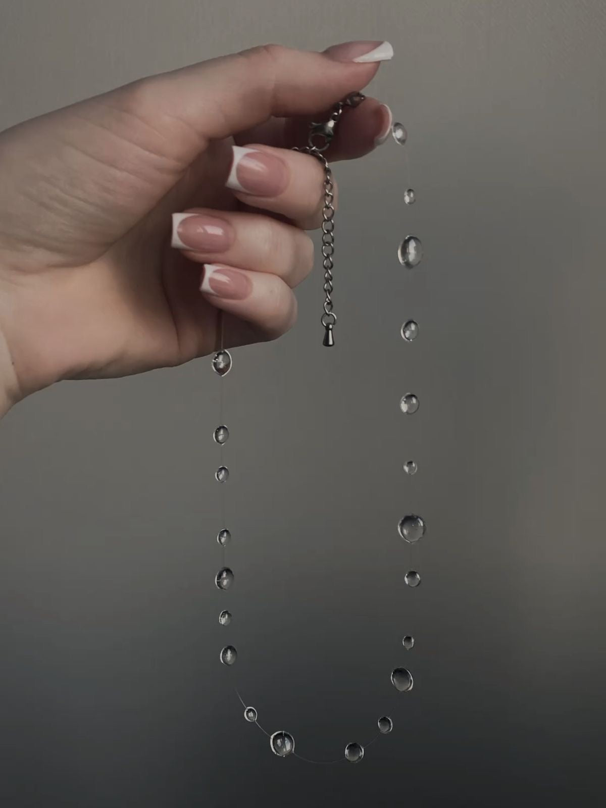 Layered water drop necklace for summer outfits