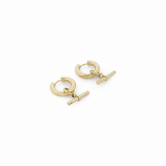 T-Bar Creolen Gold – Vorderansicht