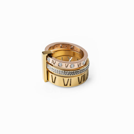 riple Stack Ring goldSeitenansicht