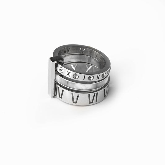 triple Stack Ring Silber Seitenansicht