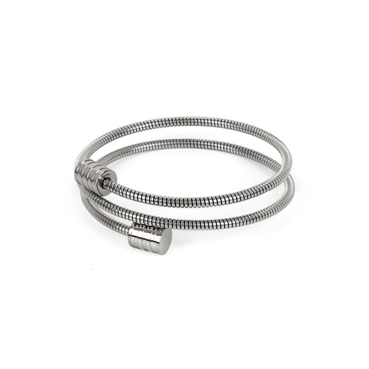 Twister Armreif Silber – Vorderansicht