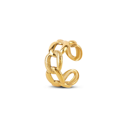 erketteter Ring Gold – Vorderansicht