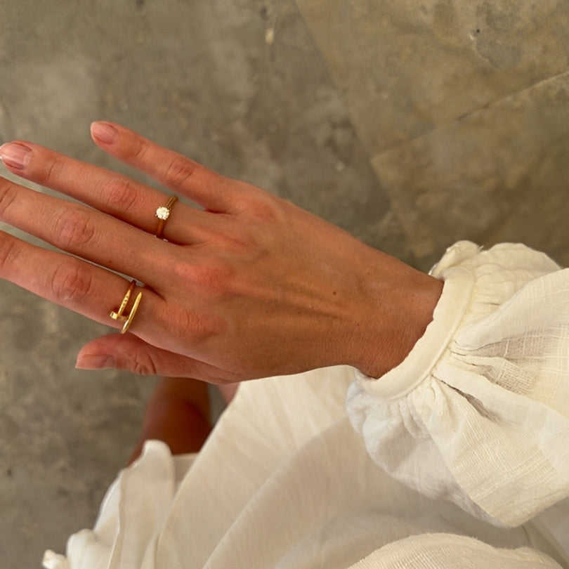 Waterproof minimalist ring in lifestyle photo