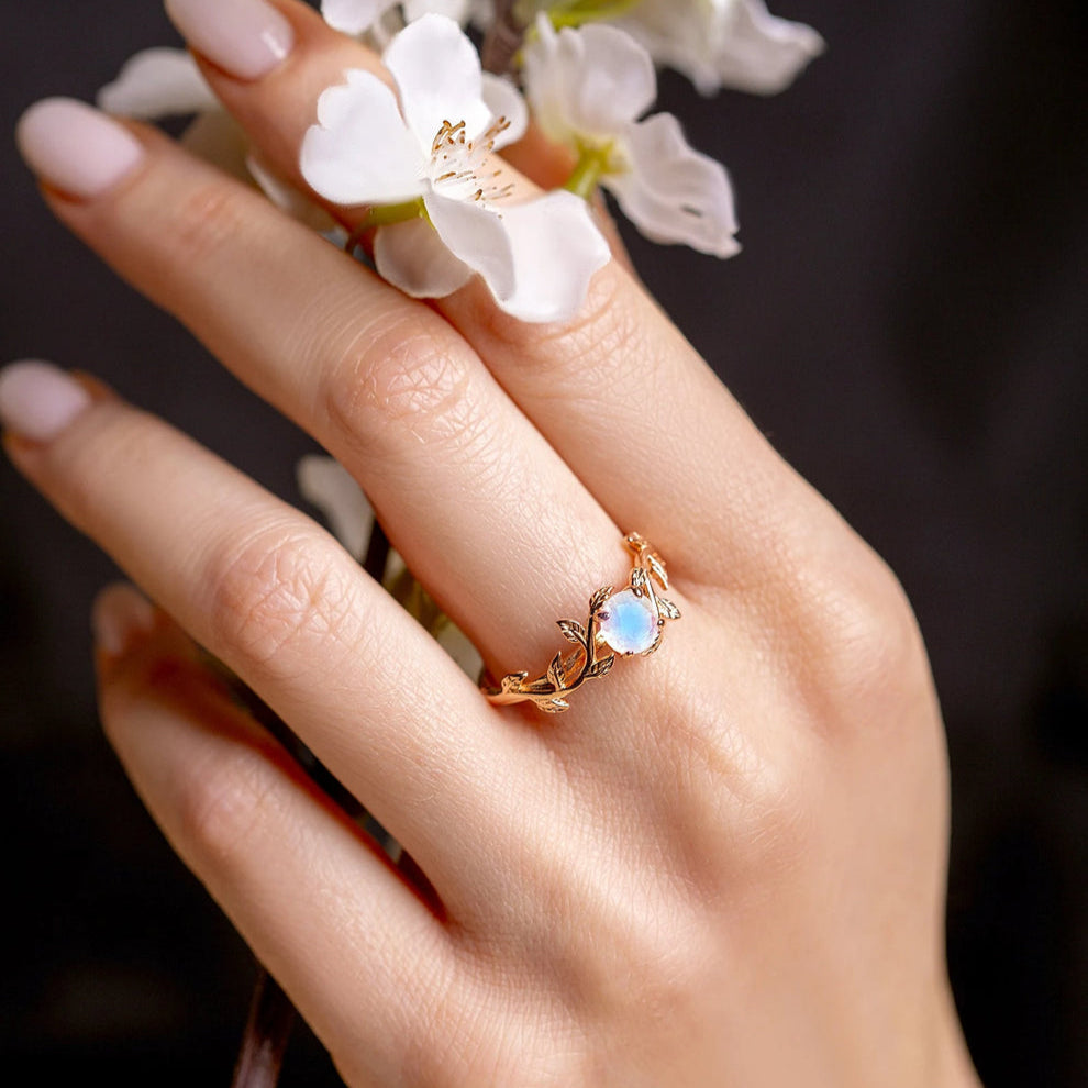 Waterproof moonstone ring styled with accessories